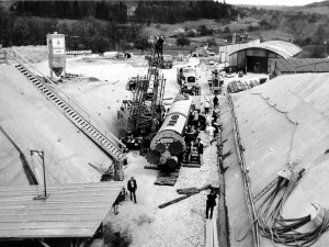 Trinkwasserleitung im Bau