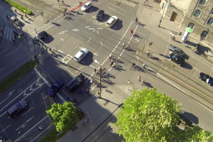 Radfahrer im Straßenverkehr