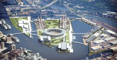 Olympiabewerbung Hamburg 2024 - Detailluftbild