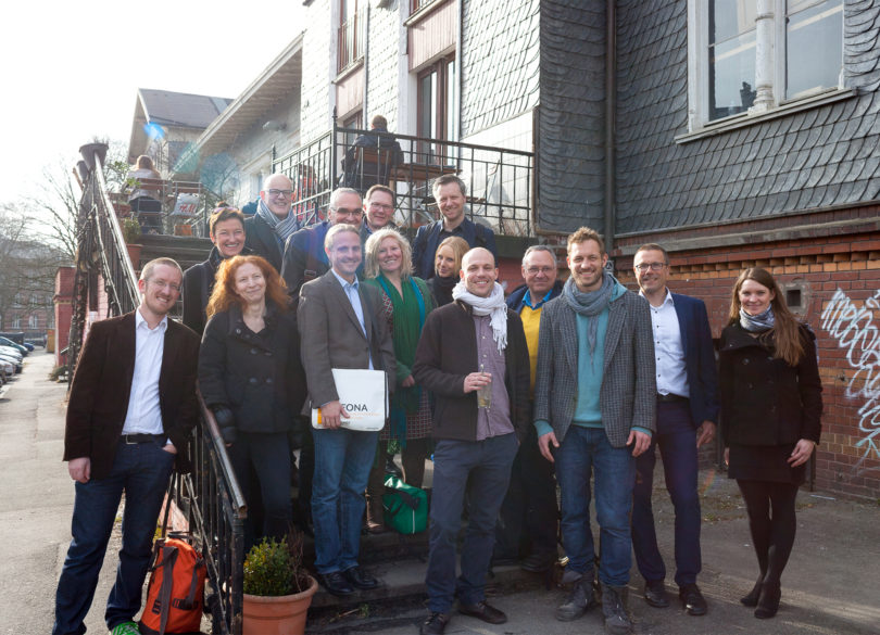 Besuch des Reallabors „Utopiastadt“ im Mirker Quartier während der Abschlusstour des Projekts Wohlstands-Transformation Wuppertal.