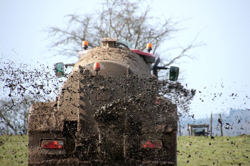 Das Ausbringen von Gülle auf FeldeHohe Nitratwerte im Grundwasser