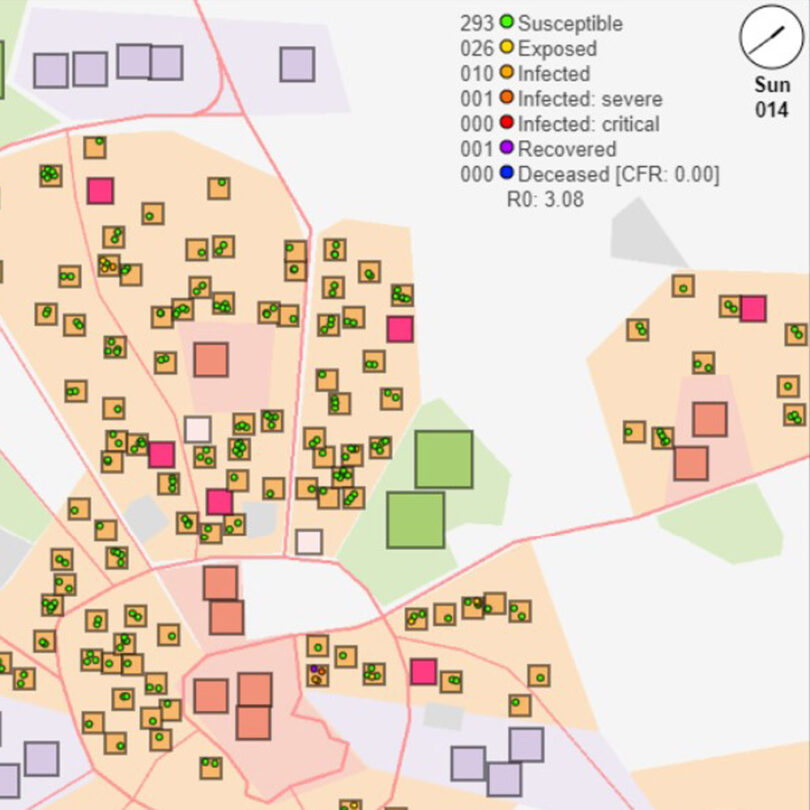 Corona-Bekämpfung in der virtuellen Stadt