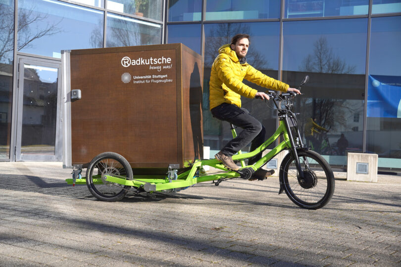 Schwerlast-Fahrrad mit Flachsfasern